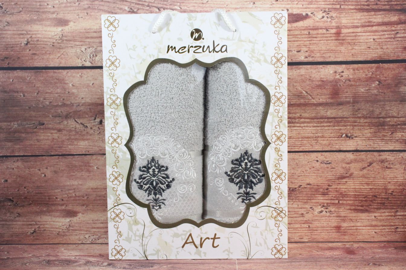 Shopinguj.sk Set uterákov v darčekovom balení "ART" - sivý (50x90 cm, 70x140 cm)