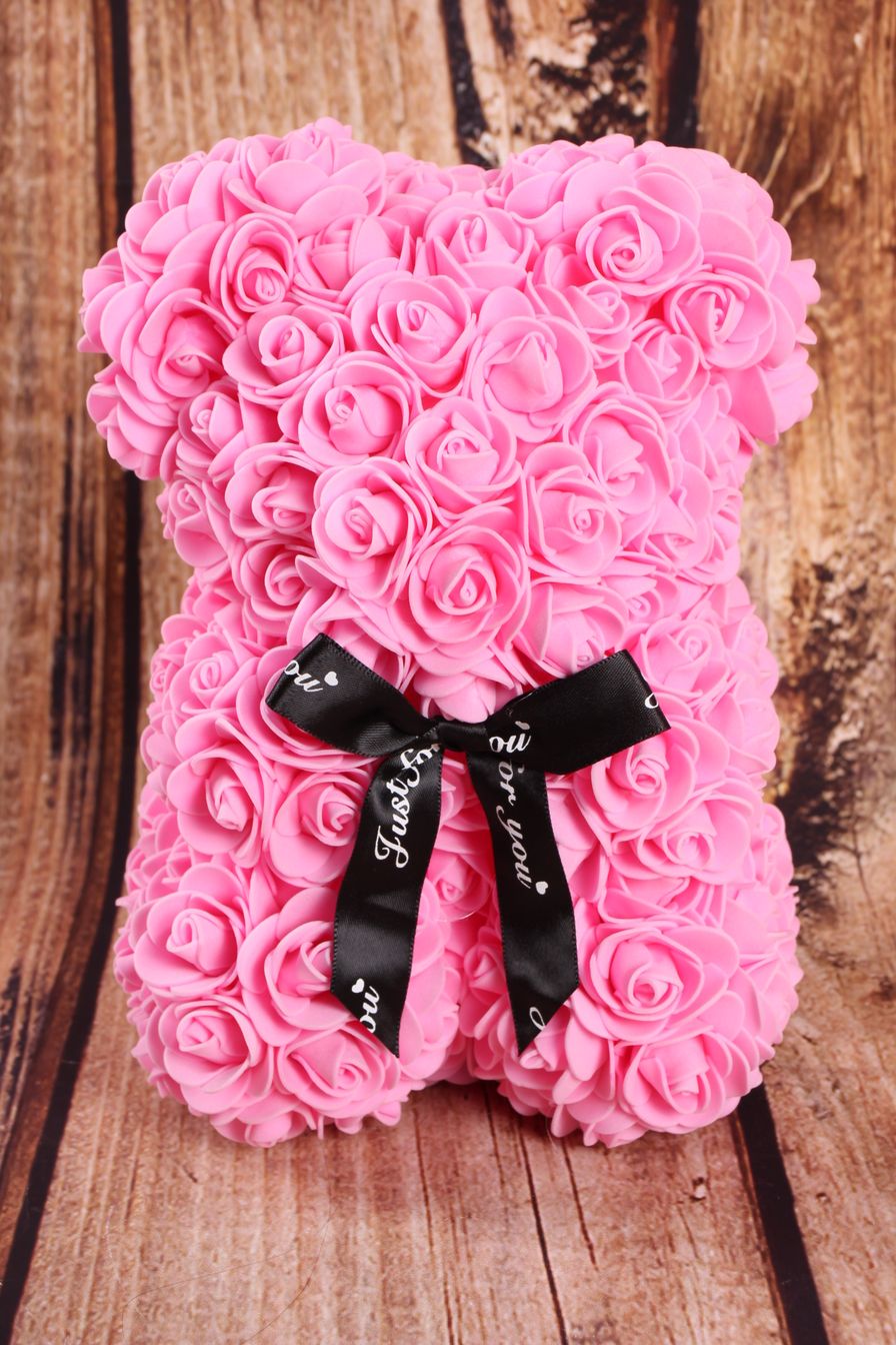 Shopinguj.sk Macík z ruží - pink (v. 24cm)